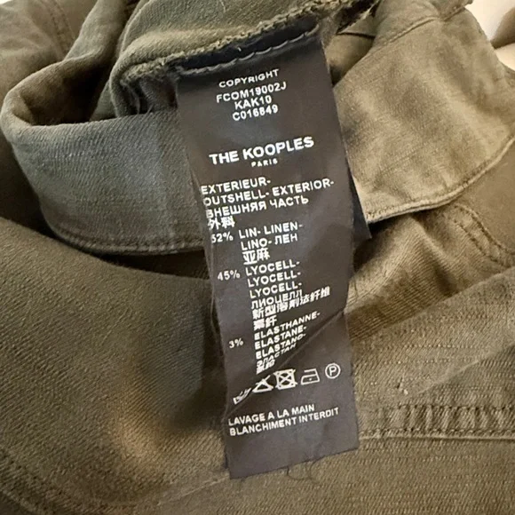 THE KOOPLES Paris linen stretch Military style cargo Jumpsuit XS - Picture 13 of 13